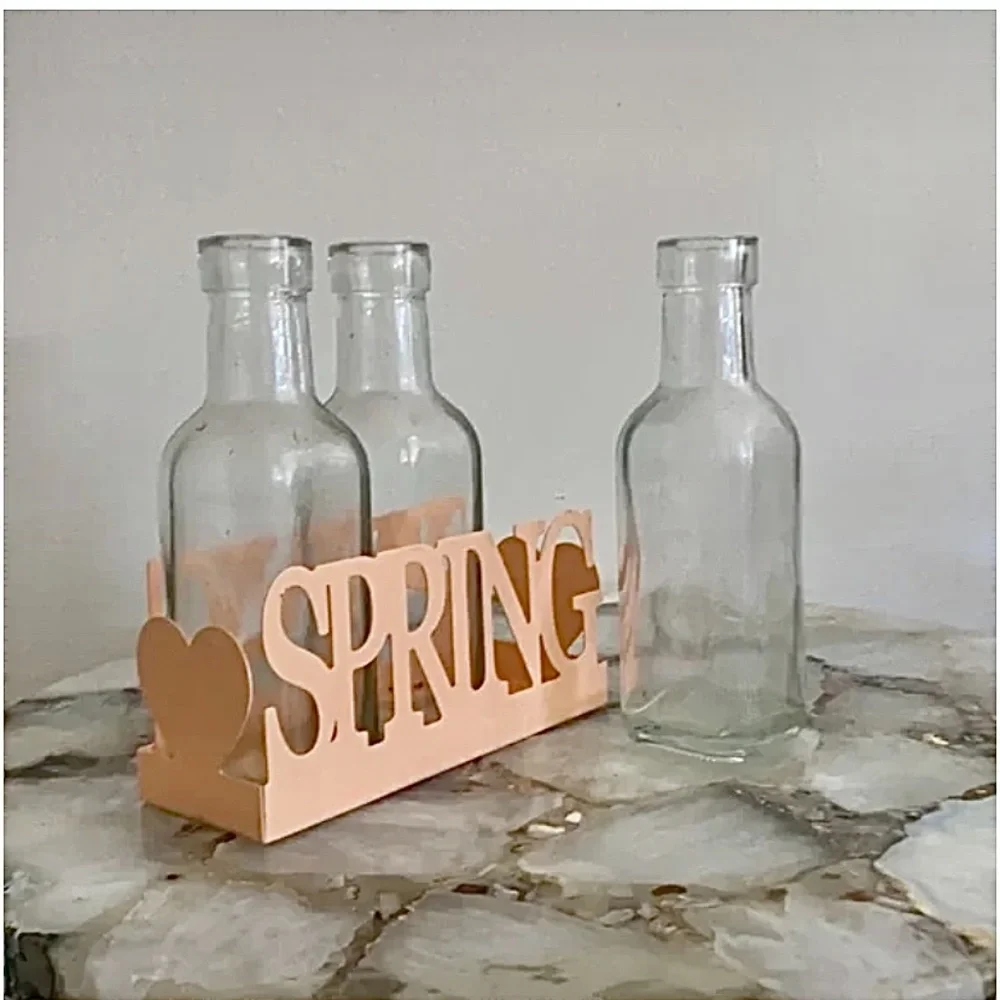 🪞 NEW Mini vase set of 3 , herbs and floral spring design holder
